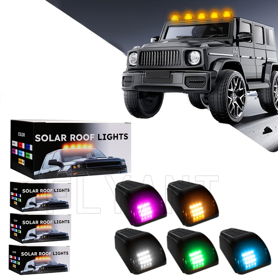 Car Accessories Kit - Portable Solar LED Smoke Roof Marker