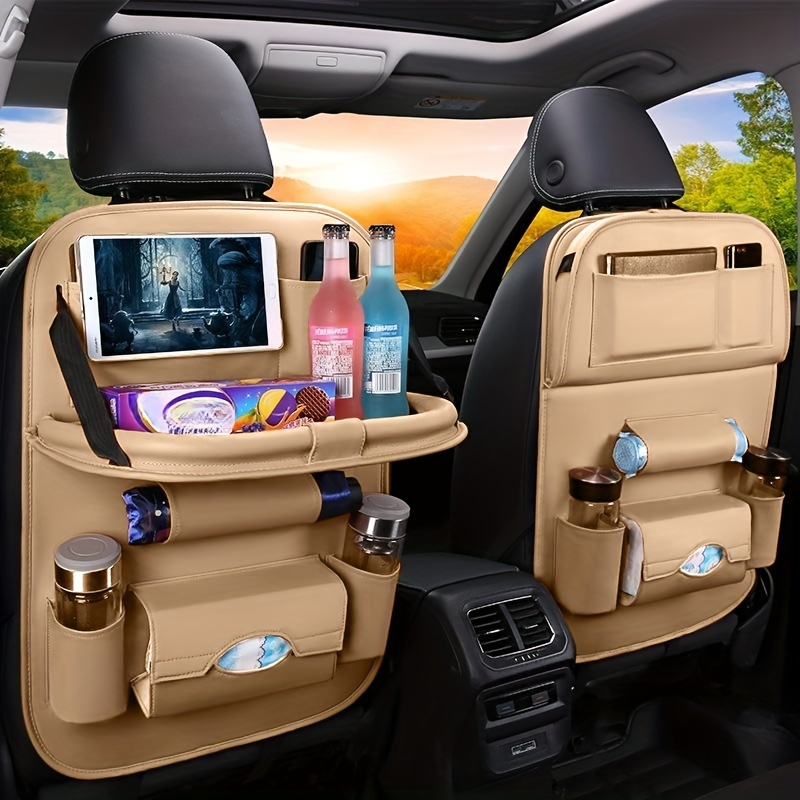 Back Seat Car Table - Car Backseat Organizer Foldable Table Tray
