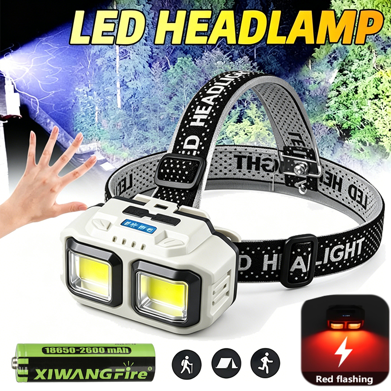 Led Headlight Bulbs - COB LED Headlamp Rechargeable Headlight,Waterproof Work