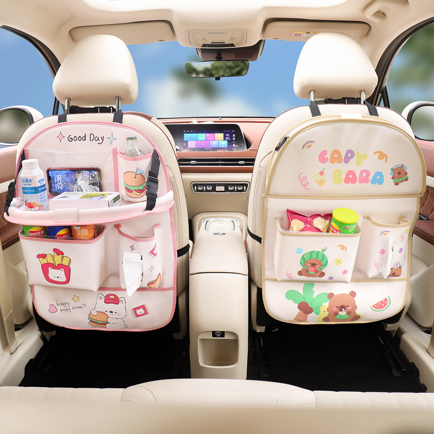 Cute Cartoon Car Seat Back Org – обзор и цена Back Seat Car Table