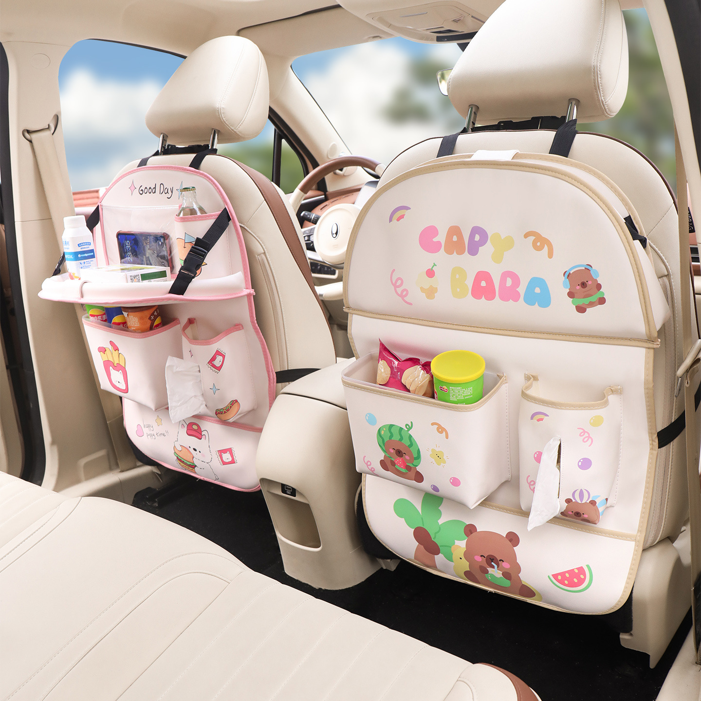 Cute Cartoon Car Seat Back Org – обзор и цена Back Seat Car Table