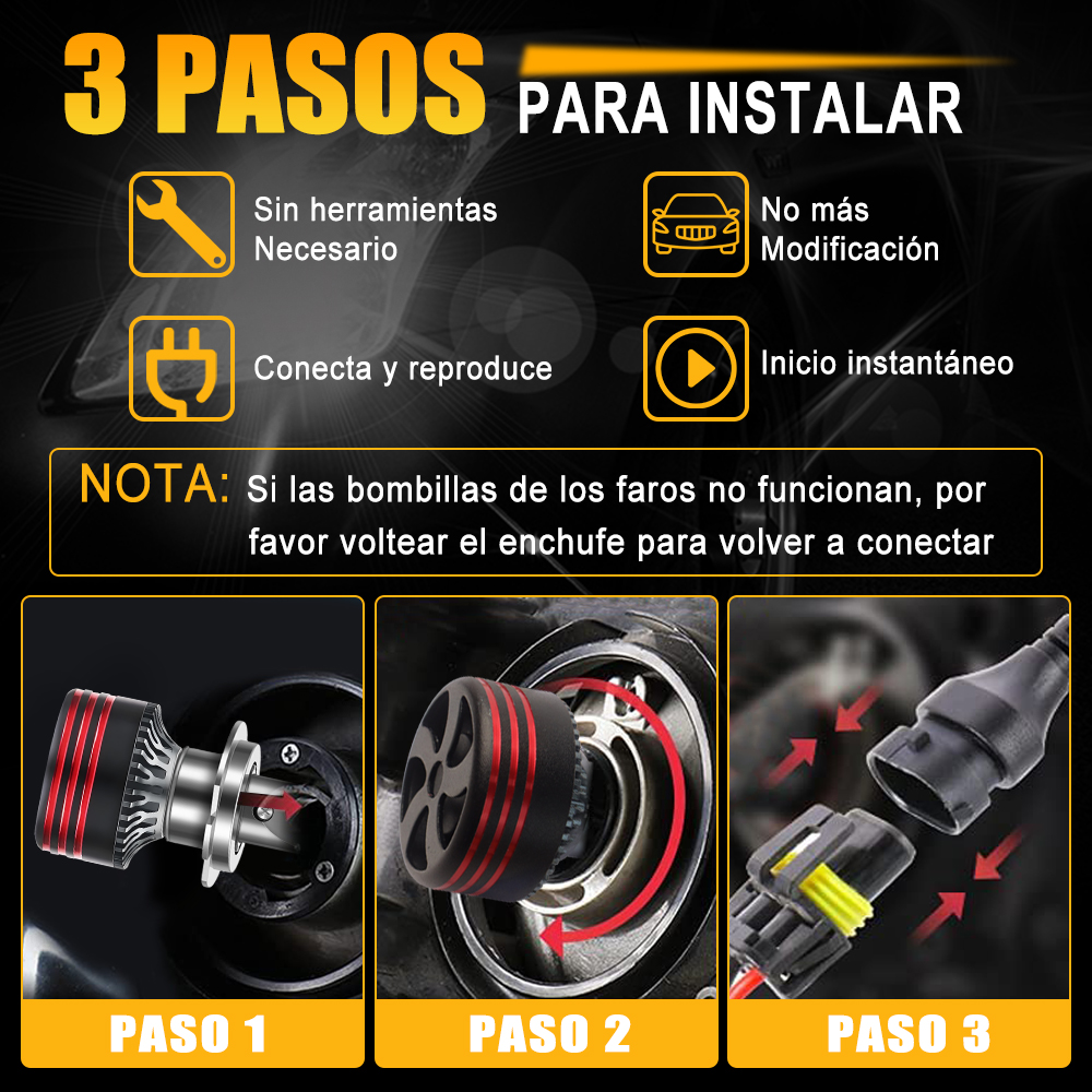 PAMPSEE H1 H7 H4 H11 Canbus Bu – обзор и цена Led Headlight Bulbs